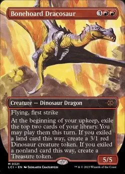 Bonehoard Dracosaur M Borderless Foil #321 | LCI Lost Caverns of Ixalan | MTG - Image 1