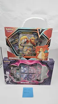 Pokemon TCG Bundle Mewtwo V Union Special Collection Box and Dragonite V Box - Image 1