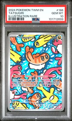 Pokemon TCG Tatsugiri 186/167 Twilight Masquerade Illustration Rare - PSA 10 - Image 1