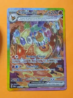 Pokemon Prismatic Evolutions Flareon ex 146/131 Special Illustration Rare - Image 1