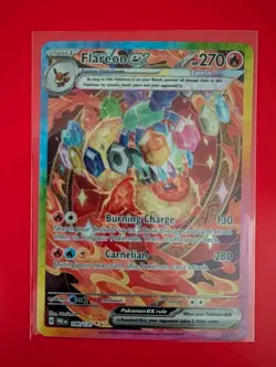 Pokemon Prismatic Evolutions Flareon ex 146/131 Special Illustration Rare - Image 3