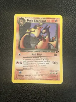 Pokemon Dark Charizard 4/82 Holo Rare - Vintage team Rocket LP/Exc - Image 2