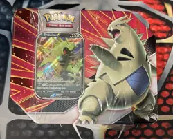 Pokemon TCG Tyranitar V Strikers Tin Sealed 5 Booster Packs Sword & Shield - Image 1