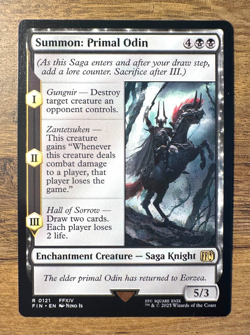 Magic MTG Final Fantasy Summon: Primal Odin #121 FIN *NON-FOIL* Rare - Image 1