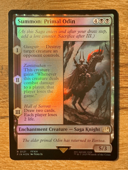 Magic MTG Final Fantasy Summon: Primal Odin #121 FIN *FOIL* Rare - Image 1