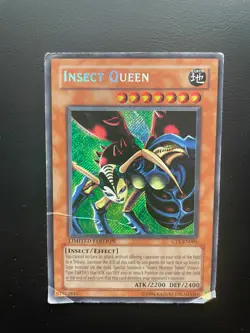 Yugioh Insect Queen CT1-EN005 Secret Rare Limited Edition DAMAGED - Image 1