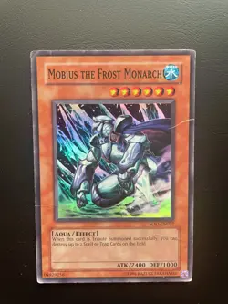 Yugioh Mobius The Frost Monarch SOD-EN022 Super Rare Unlimited Edition DAMAGED - Image 1