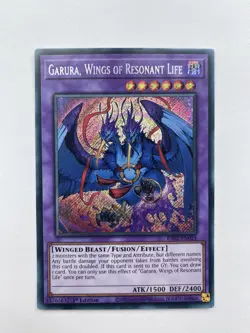 YuGiOh! Garura, Wings of Resonant Life RA02-EN024 Secret Rare 1st Ed - Image 1