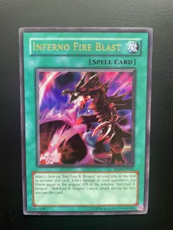 Yugioh Inferno Fire Blast SOD-EN042 Unlimited Edition Ultra Rare LP - Image 1