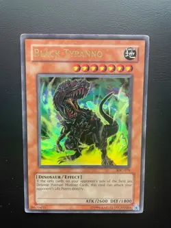 Yugioh Black Tyranno IOC-075 Ultra Rare Original Print Unlimited Edition Damaged - Image 1