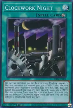 Clockwork Night RA03-EN071 - 1st Edition NM - Super Rare Yugioh Card - Image 1