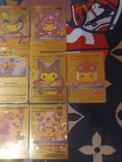 Pokemon Gold Foil Fan Art Card PIKACHU LOT OF 16 - Image 4