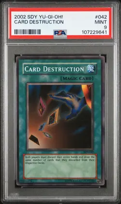 2002 Yu-Gi-Oh! Starter Deck: Yugi Card Destruction #042 PSA 9 - Image 1