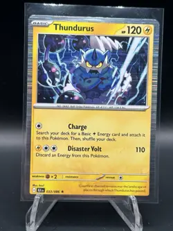 Thundurus - 33/86 Holo Pokemon Black Bolt Tcg Card Game English Rare Nm Mint - Image 1