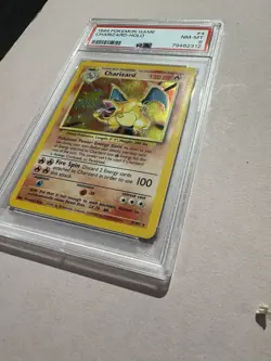 Charizard 4/102 Base Set Holo Rare 1999 WOTC TCG Vintage Pokemon Card PSA 8 - Image 3