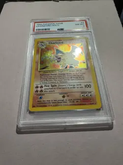 Charizard 4/102 Base Set Holo Rare 1999 WOTC TCG Vintage Pokemon Card PSA 8 - Image 4