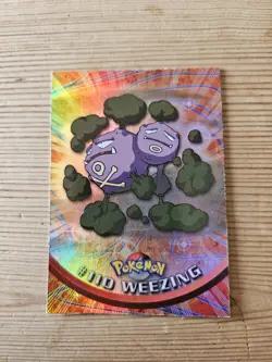 Pokemon Weezing #110 - Rainbow Holo Topps TV Animation Edition Card - LP - Image 1