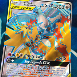 Moltres Zapdos Articuno GX - 66/68 - Full Art Hidden Fates - Pokemon Card - NM - Image 2