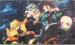 Yugioh Demon Slayer Card Zones Custom Playmat Mouse Pad Play Mat TCG CCG - Image 1