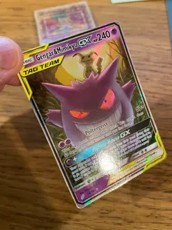 NM! Gengar & Mimikyu GX (53/181) S&M Tag Team Team Up Ultra Rare Pokemon Card! - Image 4