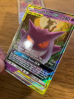 NM! Gengar & Mimikyu GX (53/181) S&M Tag Team Team Up Ultra Rare Pokemon Card! - Image 5