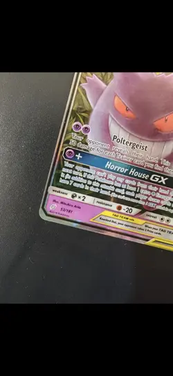 NM! Gengar & Mimikyu GX (53/181) S&M Tag Team Team Up Ultra Rare Pokemon Card! - Image 2
