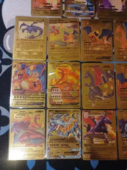 Pokemon Gold Foil Fan Art Card Charizard LOT OF 19 - Image 3
