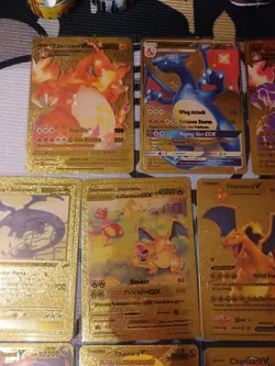 Pokemon Gold Foil Fan Art Card Charizard LOT OF 19 - Image 4