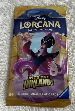 Disney Lorcana Trading Card Game Into the Inklands Booster Pack Jafar 12 Cards - Image 1
