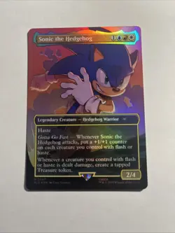 Sonic the Hedgehog (Rainbow Foil) - Secret Lair Drop Series MTG Plus Bonus Rare! - Image 1