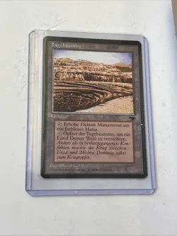 MtG RENAISSANCE STRIP MINE (GERMAN) --- NM Black Border - Image 1