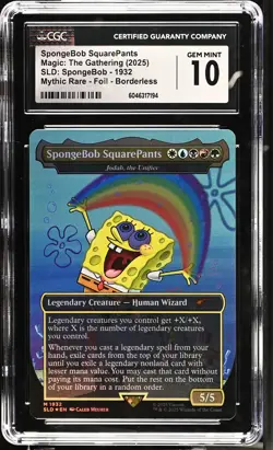 JODAH, THE UNIFIER Secret Lair SpongeBob SquarePants Foil CGC 10 MTG EDH - Image 1