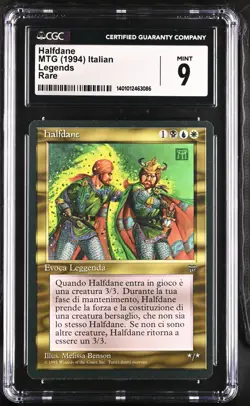 HALFDANE *Italian* Legends Rare Reserved List CGC 9 MTG EDH [Nostalgium] - Image 1