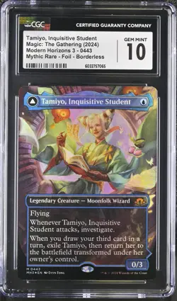 TAMIYO, INQUISITIVE STUDENT Modern Horizons 3 Borderless Foil CGC 10 MTG EDH - Image 1