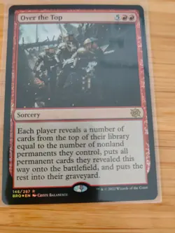 MTG Over the Top (FOIL) 146 The Brothers' War M/NM Free UK P&P - Image 1