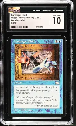 PARADIGM SHIFT Weatherlight Rare Reserved List CGC 10 MTG [Nostalgium] - Image 1