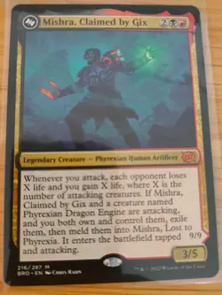 MTG Mishra, Claimed by Gix 216 The Brothers' War M/NM Free UK P&P - Image 1