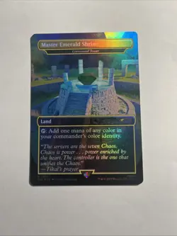 Master Emerald Shrine - Command Tower (7030) (Rainbow Foil) MTG Plus Bonus Card! - Image 1
