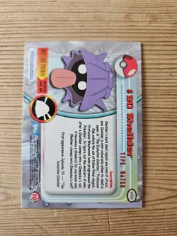 Pokemon topps Tv animation edition Shellder #90 Rainbow holo Foil blue logo - Image 2