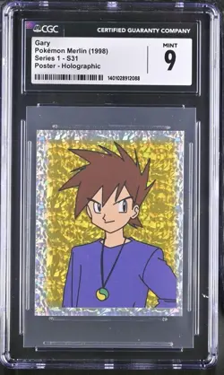 1998 Pokemon Merlin Series 1 Gary CGC 9.0 MINT #S31 Poster - Holographic - Image 1