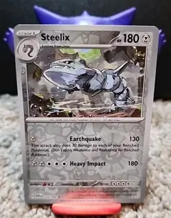 Steelix Reverse Holo Rare - 125/182 - Paradox Rift Pokemon 2023 - Image 1