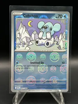 Cubchoo 025/086 Pokeball Reverse Holo Pattern Pokemon TCG SV Black Bolt English - Image 1