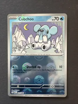 Cubchoo 025/086 Pokeball Reverse Holo Pattern Pokemon TCG SV Black Bolt English - Image 1
