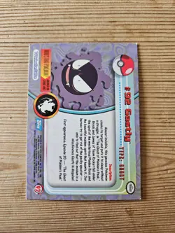 Gastly 92 Rainbow Foil TV Animation Edition Blue Logo 2000 Topps Pokemon - Image 2