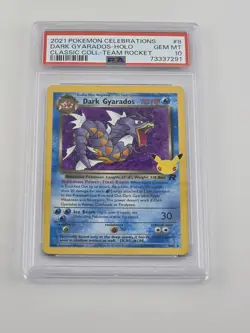 PSA 10 Dark Gyarados 8/82 Celebrations Classic Collection Holo Rocket Pokemon - Image 1