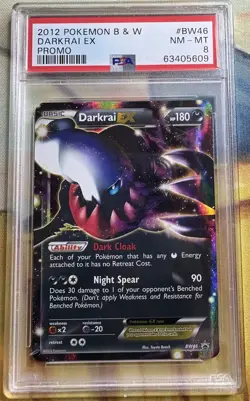 2012 POKEMON B&W PROMO #BW46 DARKRAI EX PSA 8 - Image 1