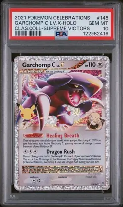 2021 Pokemon Celebrations Garchomp C LV.X #145 PSA 10 - Image 1