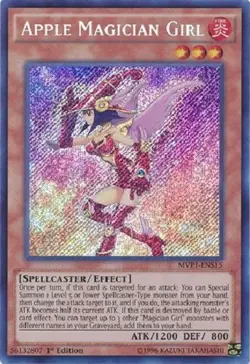 Yugioh - Apple Magician Girl - 1st Edition Secret Rare NM - Free Holo Card - Image 1