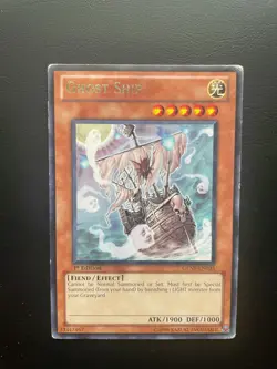 Yugioh Ghost Ship GENF-EN035 Rare 1st Edition Damaged - Image 1