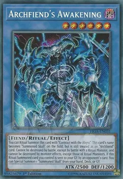 Yugioh - Archfiend's Awakening - 1st Edition Secret Rare NM - Free Holo Card - Image 1